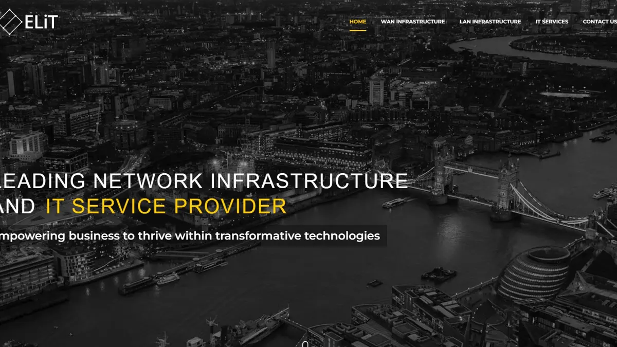 ELIT network infrastructure and IT services homepage